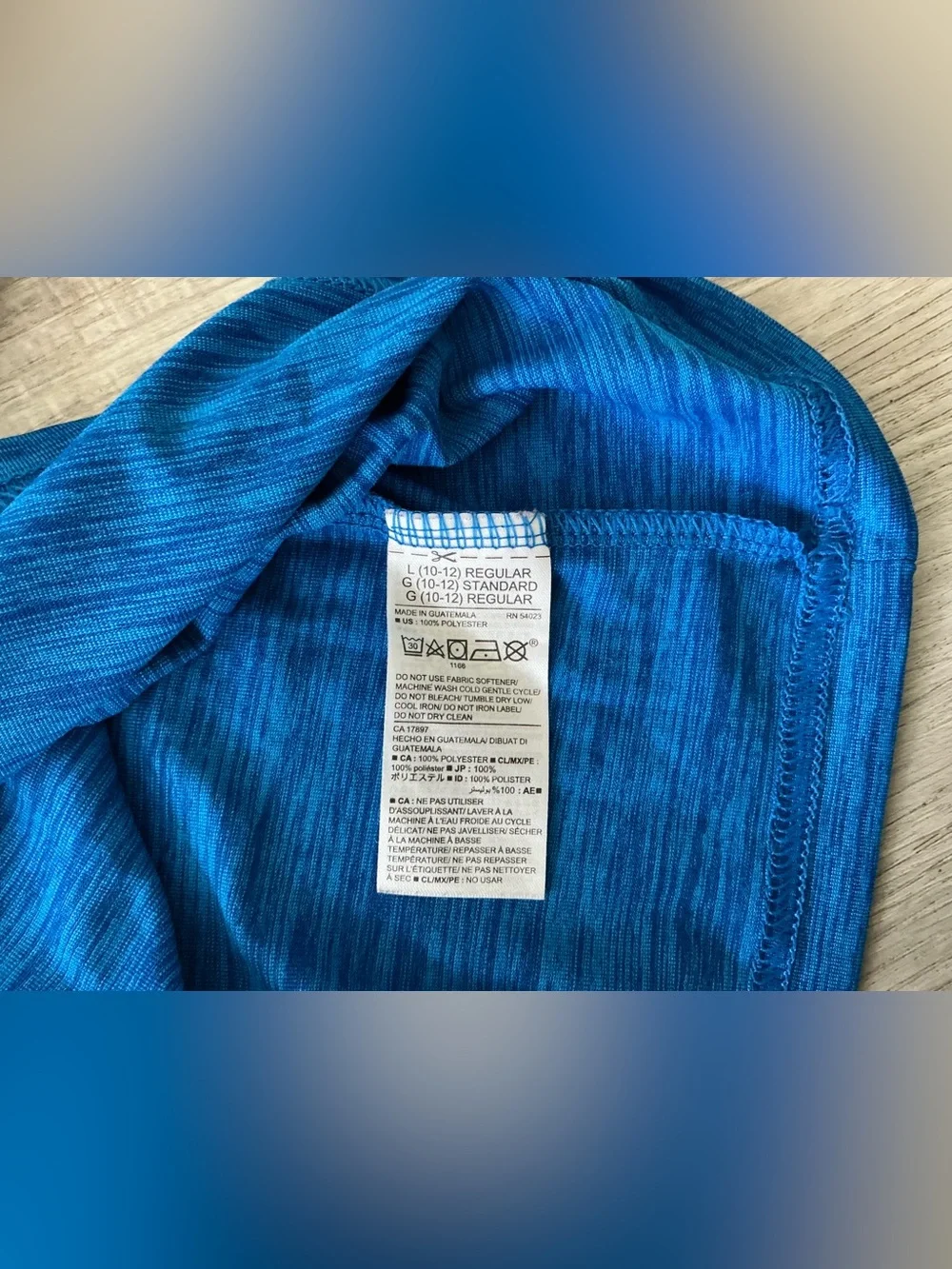 Old Navy Active Go-Dry Boys’ Long-Sleeve Performance Shirt – 10–12 – Blue